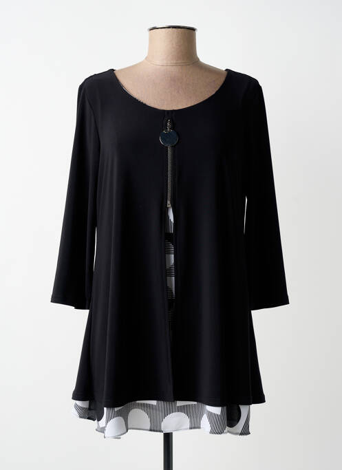 Tunică mâneci lungi guler rotund negru JOSEPH RIBKOFF femme