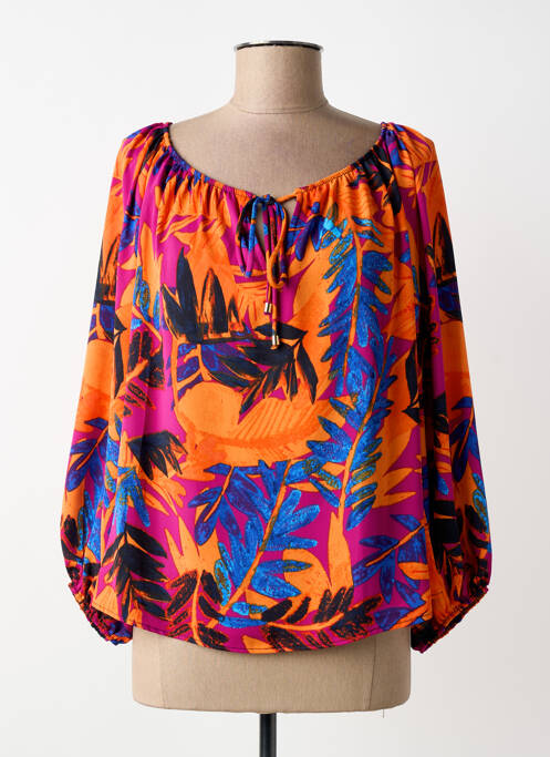 Top imprimeu fantezie mâneci lungi portocaliu JOSEPH RIBKOFF femme