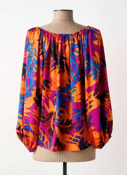 Top imprimeu fantezie mâneci lungi portocaliu JOSEPH RIBKOFF femme