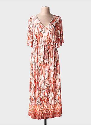 Rochie lungă mâneci scurte mâneci scurte portocaliu VERPASS femme