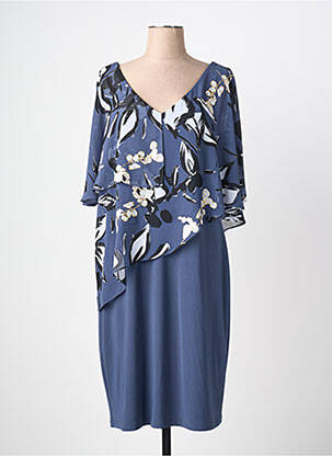 Rochie midi imprimeu floral mâneci scurte gri JOSEPH RIBKOFF femme