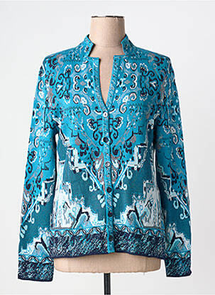 Vestă cu mâneci lungi elasticitate albastru IVKO femme