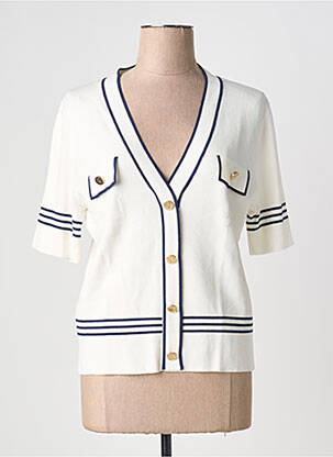 Vestă cu mâneci scurte închidere cu nasturi pe față bej LOLA CASADEMUNT femme