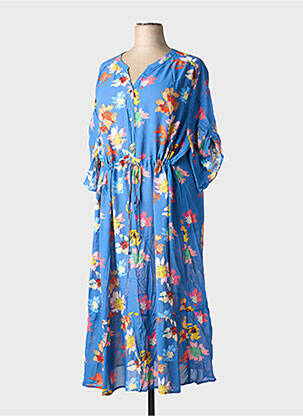 Rochie lungă mâneci scurte mâneci scurte albastru VERPASS femeie