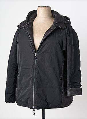 Geacă matlasată buzunare cu glugă negru ELENA MIRO femme