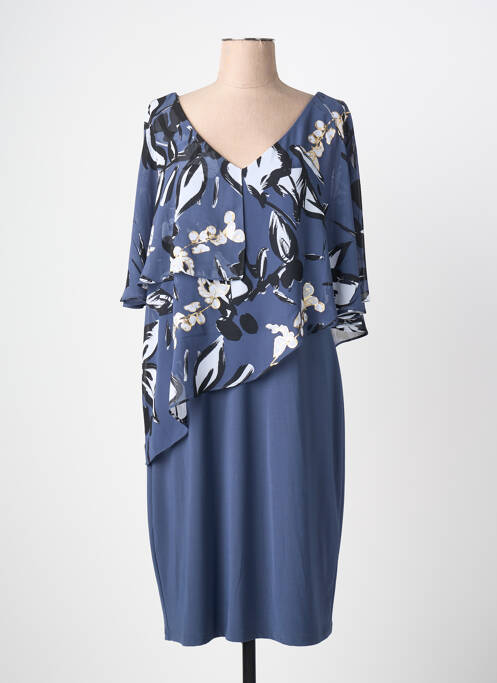 Rochie midi imprimeu floral mâneci scurte gri JOSEPH RIBKOFF femme