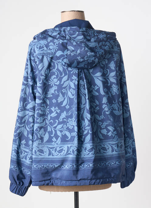 Jachetă vânt reversibil cu glugă albastru ELENA MIRO femme