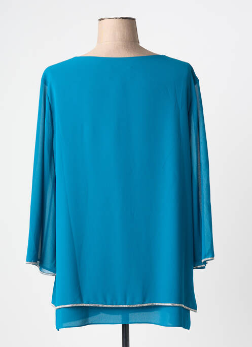 Tunică mâneci lungi țesătură crep albastru JOSEPH RIBKOFF femme