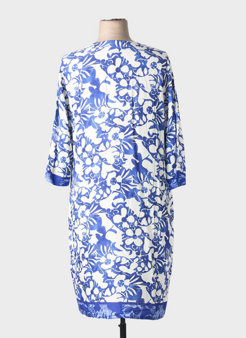 Rochie midi mâneci 3/4 mâneci 3/4 albastru LIKE ME. femme