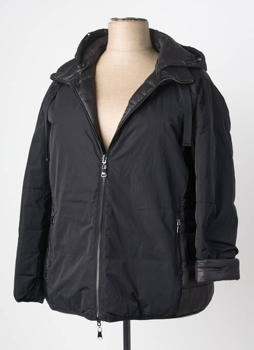 Geacă matlasată buzunare cu glugă negru ELENA MIRO femme