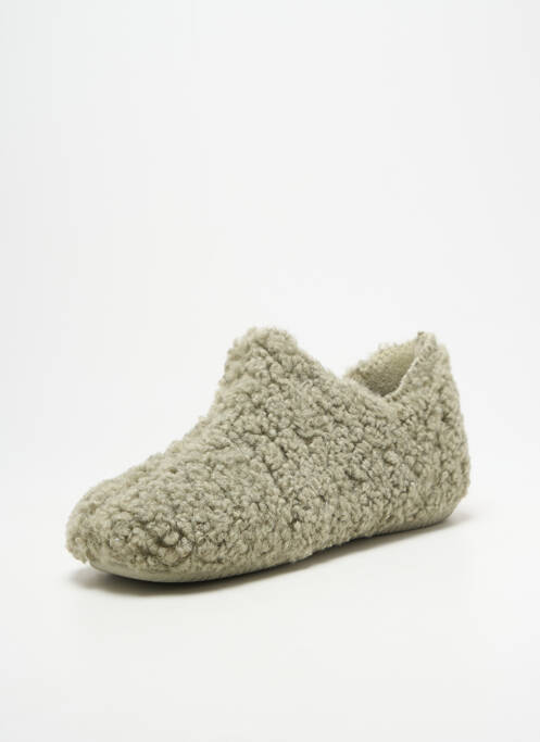 Papuci/pantofi de casă vârf rotund toc plat până la 3 cm verde VERBENAS femme