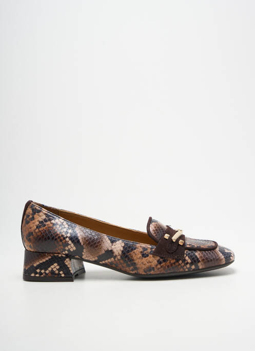 Mocasini țesătură satinată toc plat până la 3 cm maro PEDRO MIRALLES femme