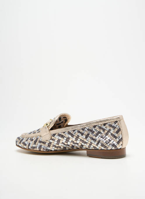Mocasini țesătură satinată toc plat până la 3 cm auriu COCO ET ABRICOT femme