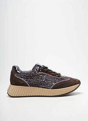 Adidași nubuc toc de 4 la 6 cm maro SOFTWAVES femeie