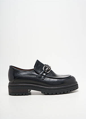 Mocasini țesătură satinată toc de 4 la 6 cm negru MURATTI femeie