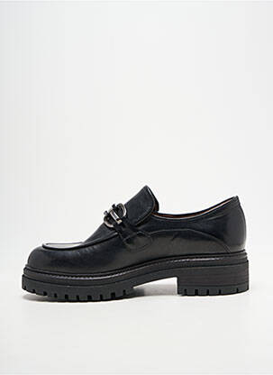 Mocasini țesătură satinată toc de 4 la 6 cm negru MURATTI femeie