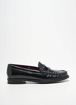 Mocasini chiquet toc plat până la 3 cm negru ALIWELL femeie
