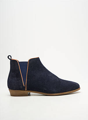 Botine/ghete nubuc toc plat până la 3 cm albastru COCO ET ABRICOT femeie