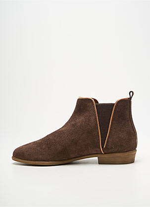 Botine/ghete vârf rotund toc plat până la 3 cm maro COCO ET ABRICOT femeie