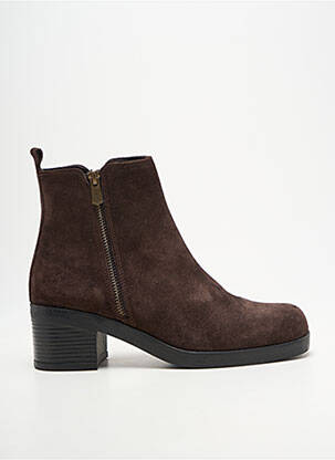 Botine/ghete toc pătrat toc de 4 la 6 cm maro COCO ET ABRICOT femeie