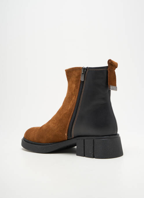 Botine/ghete toc mic toc de 4 la 6 cm maro COCO ET ABRICOT femme