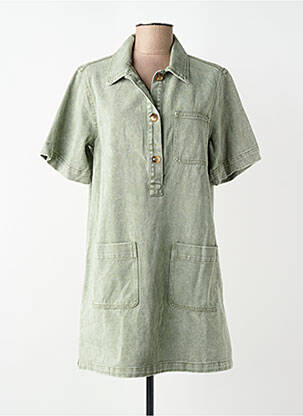 Rochie scurtă mâneci scurte mâneci scurte gri FEELKOO femme