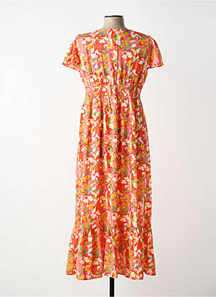 Rochie lungă mâneci scurte mâneci scurte roșu BY ONE femeie