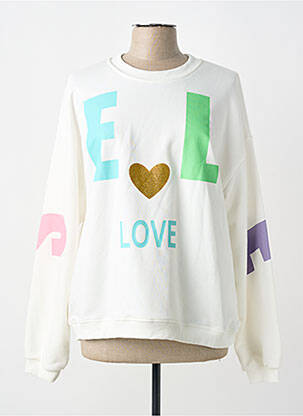 Hanorac serigrafie mâneci lungi alb CIAO MILANO femme