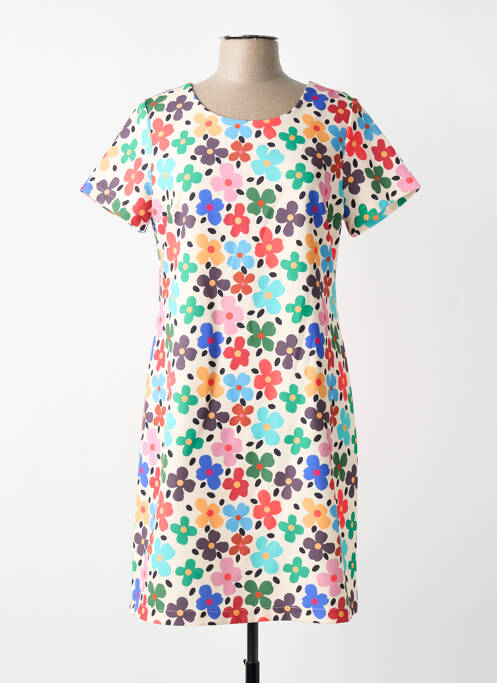 Rochie scurtă mâneci scurte mâneci scurte alb HIPPOCAMPE femme