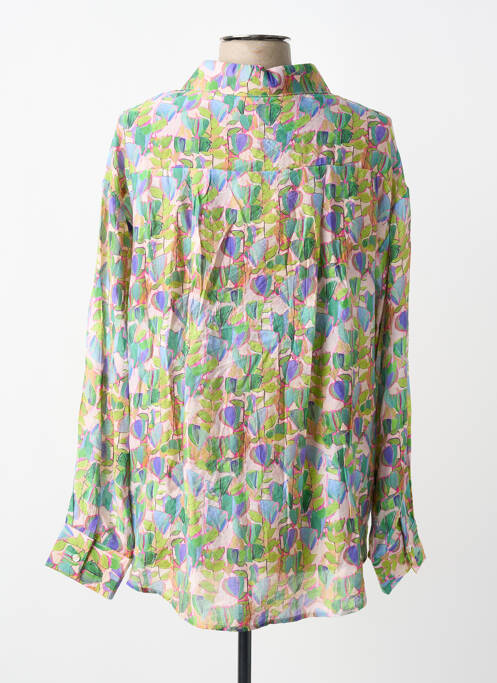 Cămașă imprimeu fantezie mâneci lungi verde KY CREATION femme