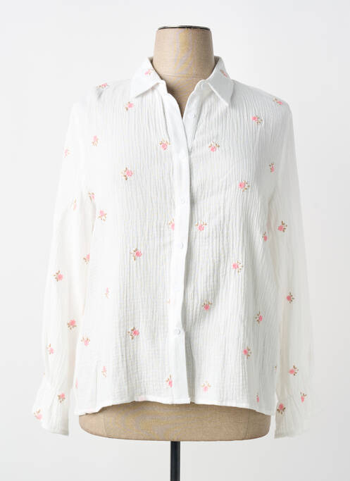 Cămașă croială dreaptă mâneci lungi alb BY ONE femme