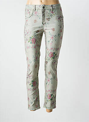 Pantalon slim țesătură poplin mărime normală verde ONADO femme