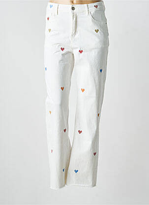 Pantalon drept elasticitate mărime normală alb ONADO femme