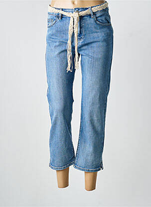 Pantalon trei sferturi croială dreaptă mărime normală albastru ONADO femme