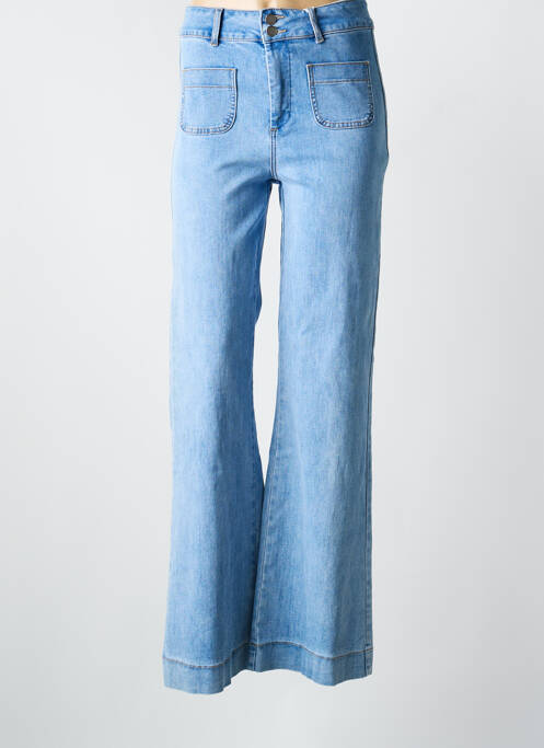 Blugi cu croială evazată elasticitate mărime normală albastru ORAIJE femme