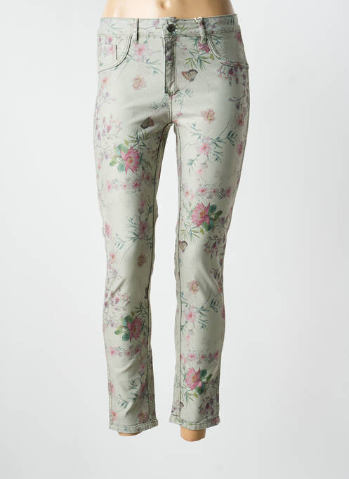 Pantalon slim țesătură poplin mărime normală verde ONADO femme