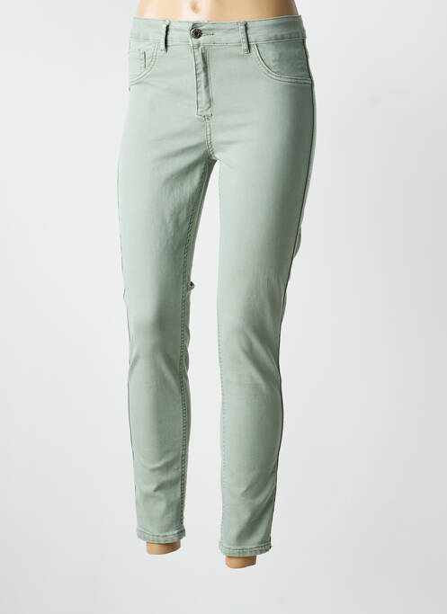 Pantalon slim țesătură poplin mărime normală verde ONADO femme