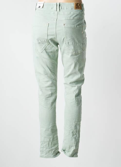 Pantalon slim țesătură poplin mărime normală verde KAROSTAR femme