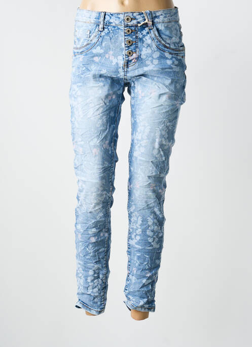 Blugi cu croială slim elasticitate mărime normală albastru KAROSTAR femme