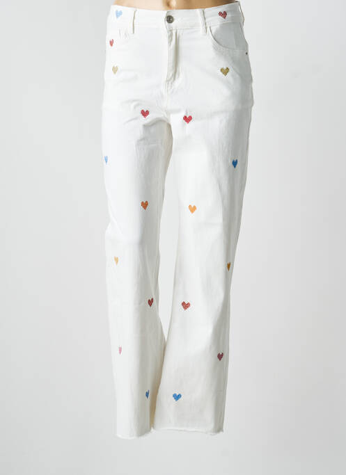 Pantalon drept elasticitate mărime normală alb ONADO femme