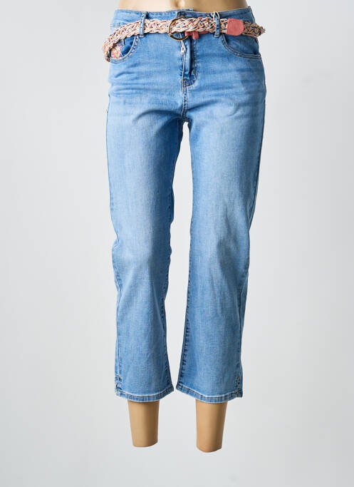 Pantalon trei sferturi croială dreaptă mărime normală albastru ONADO femme