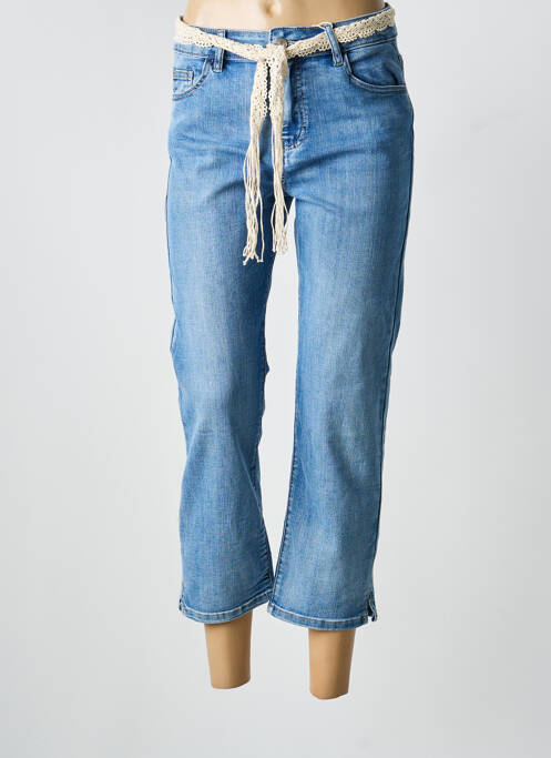 Pantalon trei sferturi croială dreaptă mărime normală albastru ONADO femme