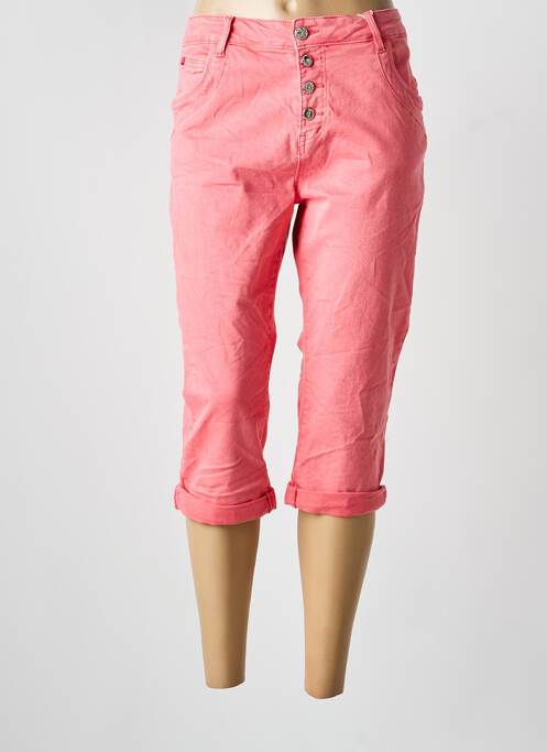 Pantalon trei sferturi elasticitate mărime normală roz KAROSTAR femme