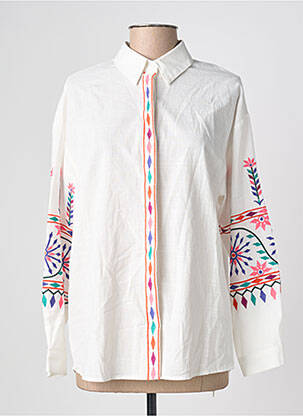 Cămașă croială dreaptă mâneci lungi alb MUSY MUSE femme