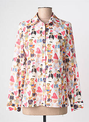 Cămașă imprimeu fantezie mâneci lungi alb ONADO femme