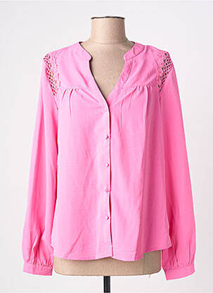 Cămașă croială cambrată mâneci lungi roz EXQUISS'S femme