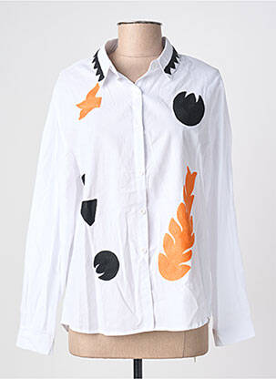 Cămașă croială cambrată mâneci lungi alb MUSY MUSE femme