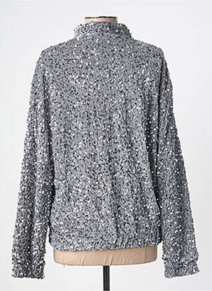 Jachete casual guler rotund gri JS MILLENIUM femeie