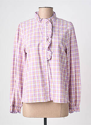 Cămașă croială cambrată mâneci lungi violet KILKY femme