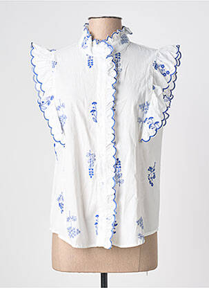 Cămașă mâneci scurte mâneci scurte alb EXQUISS'S femme